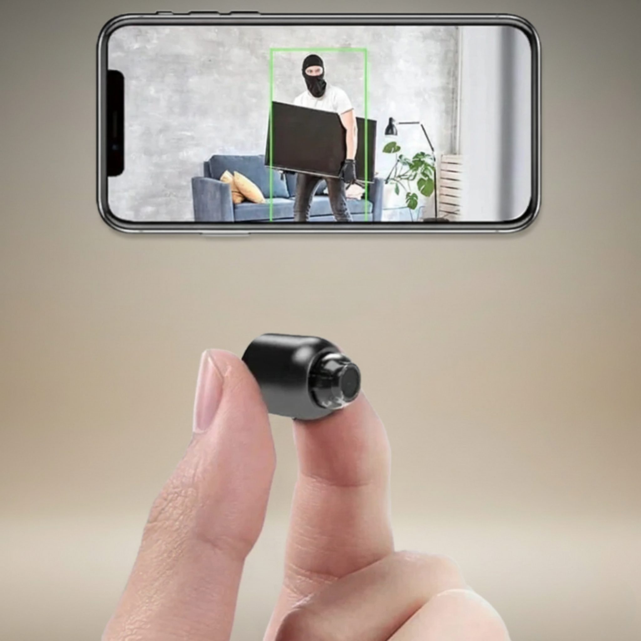 Compact WiFi Security Camera with Night Vision & Real-Time Alerts for Home Security