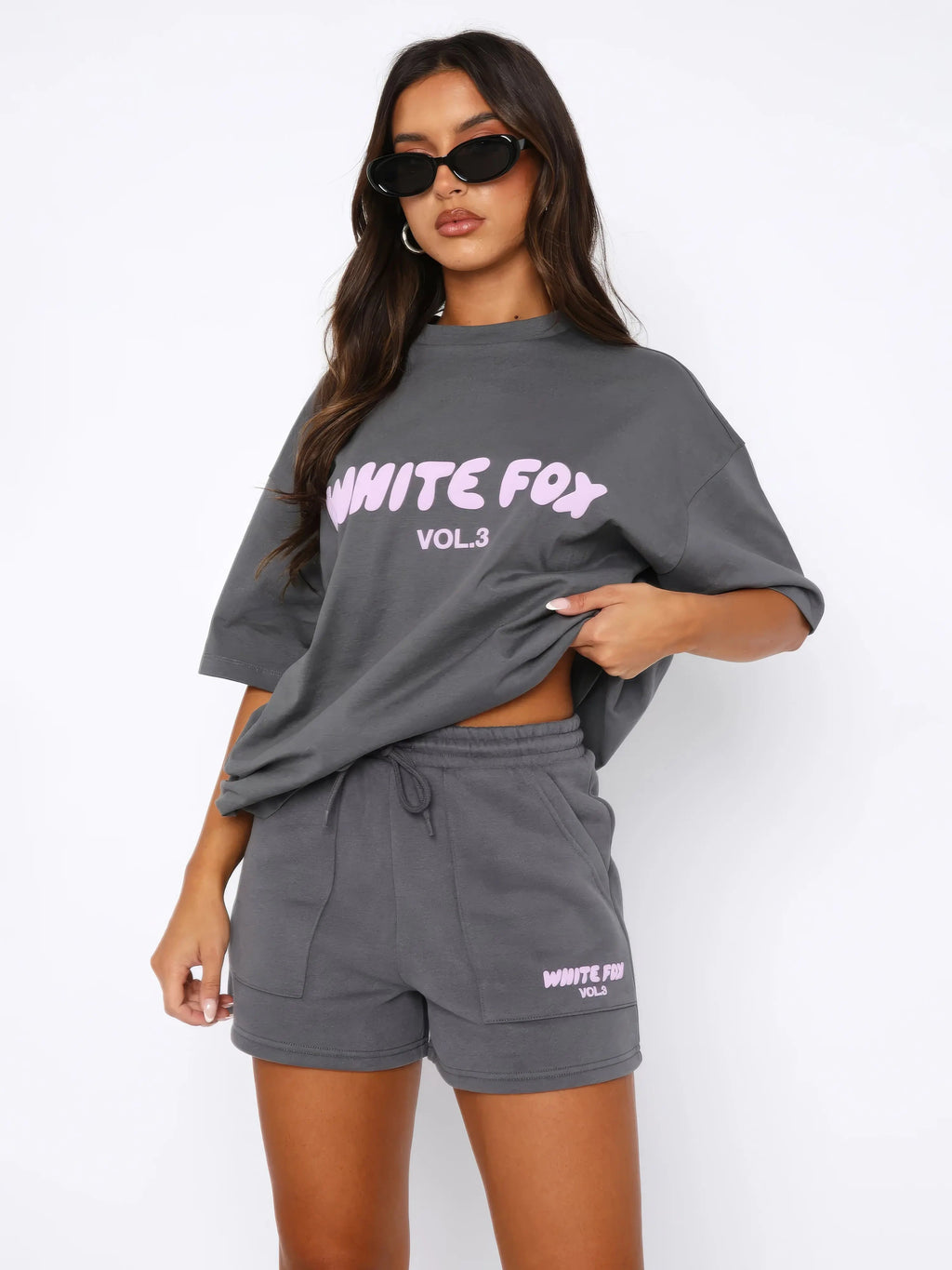 Oversized Co Ord Set Women | Graphic Tee & Shorts Matching Set