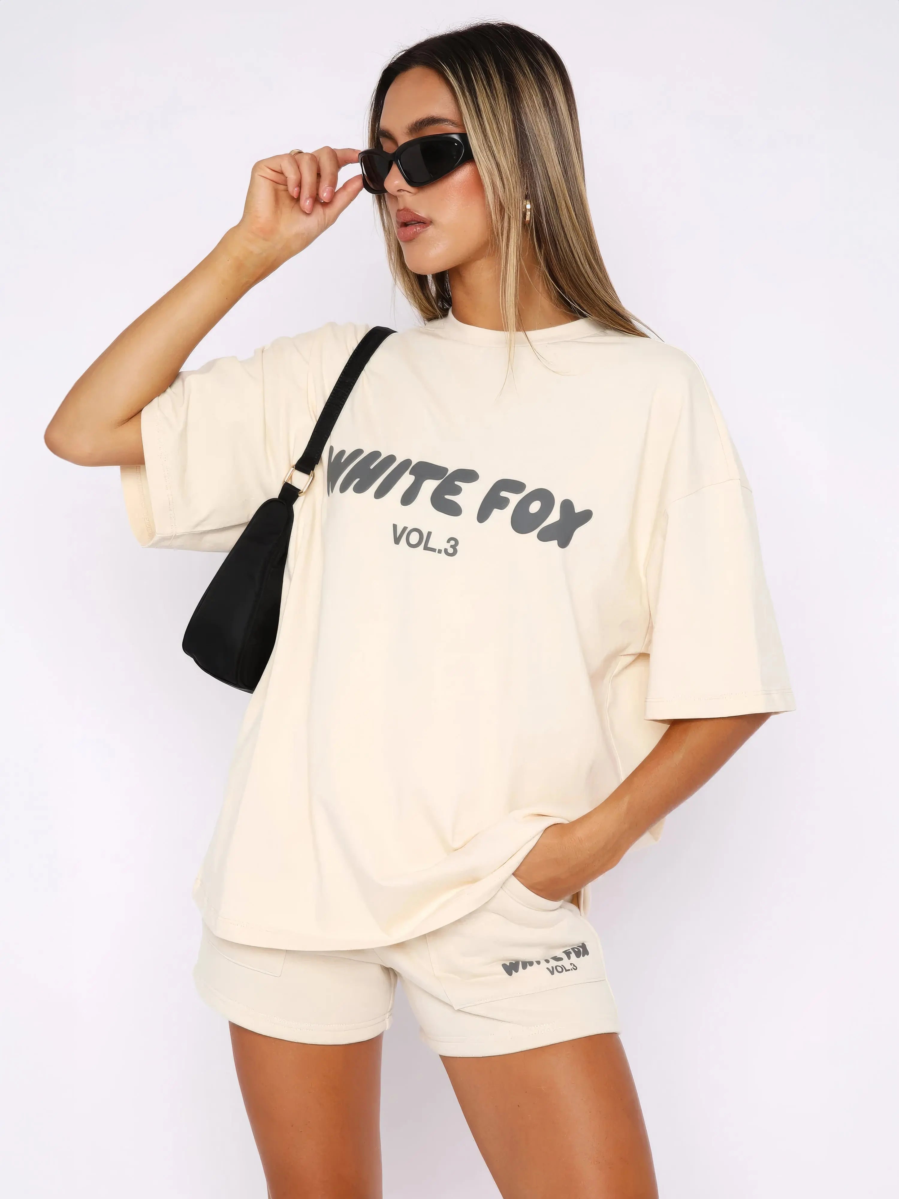 Oversized Co Ord Set Women | Graphic Tee & Shorts Matching Set