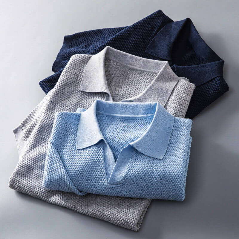 Polo Men | Textured Knit & Smart Casual Collar Design