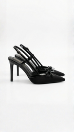Satin Bow Pumps Women UK – Evening Footwear Smart Casual Office Wear 0