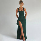 Serena | Square Neck High Slit Maxi Dress 5