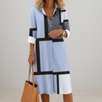 Shirt Dress Women | Geometric Print & Button-Down Style