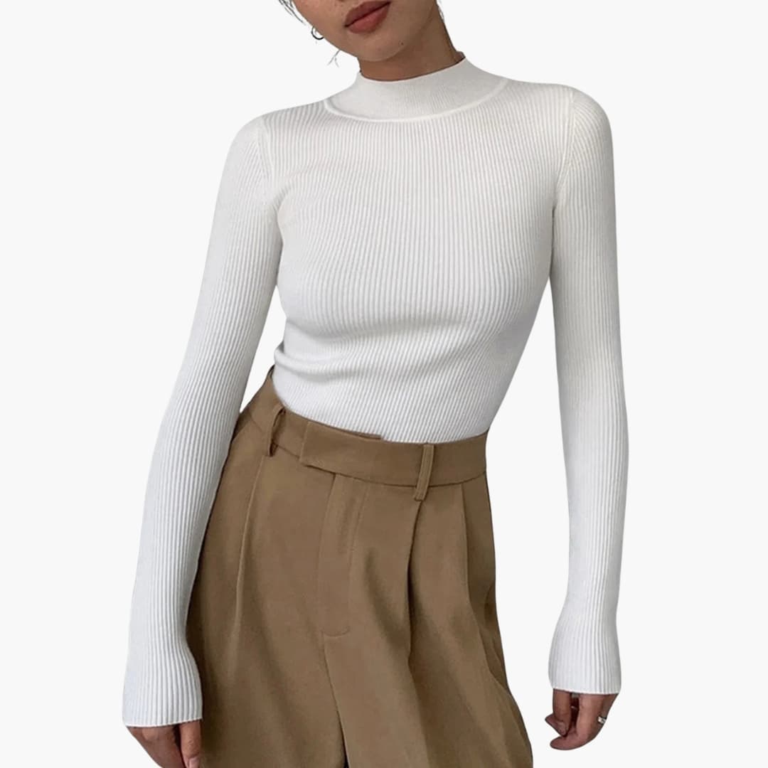 Sophia | Chic Ribbed Long Sleeve Women's Top 1