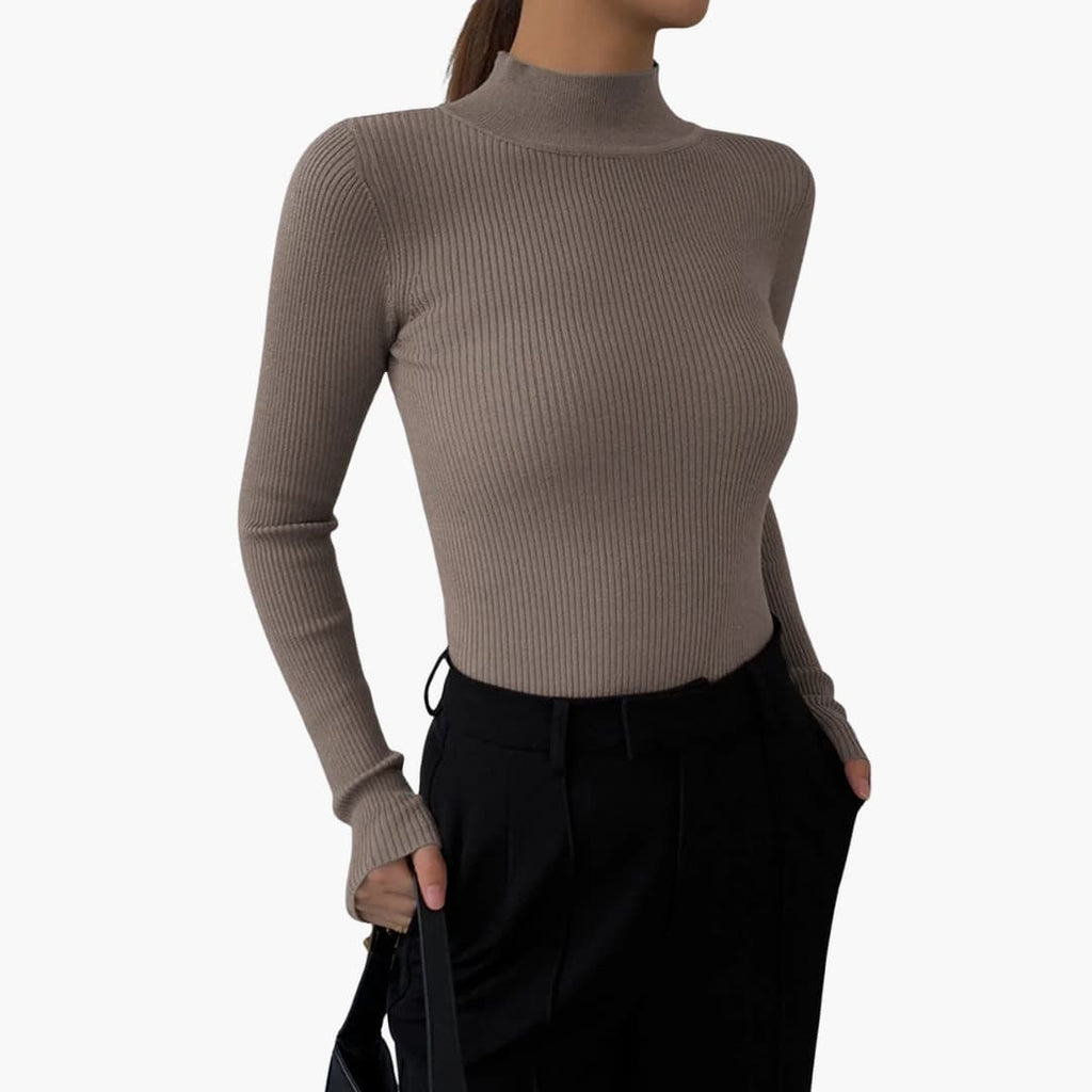 Sophia | Chic Ribbed Long Sleeve Women's Top 2