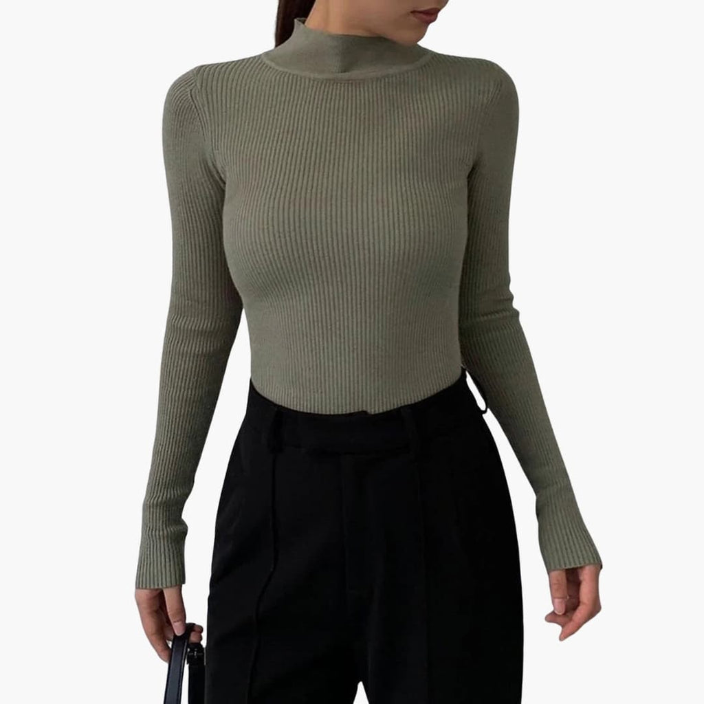 Sophia | Chic Ribbed Long Sleeve Women's Top 4