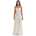 Sophia | Elegant Floral Jacquard Gown for Wedding Guests 0