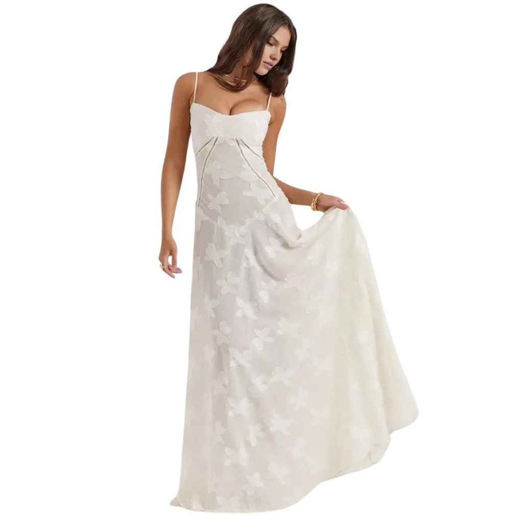 Sophia | Elegant Floral Jacquard Gown for Wedding Guests 1