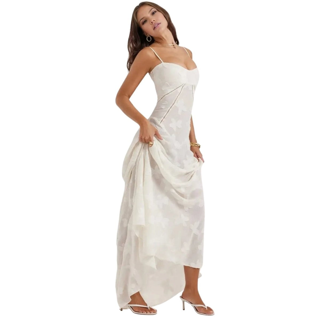 Sophia | Elegant Floral Jacquard Gown for Wedding Guests 2