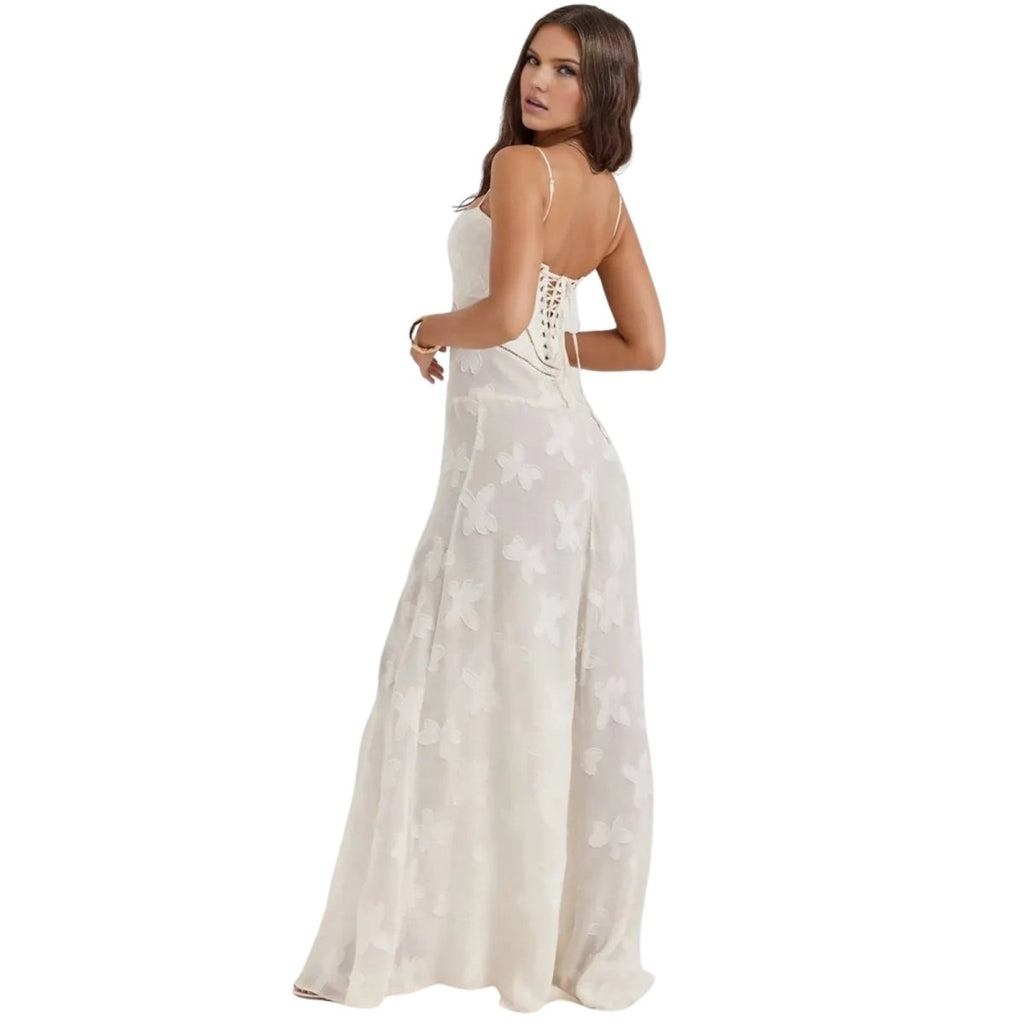 Sophia | Elegant Floral Jacquard Gown for Wedding Guests 3