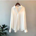 Sophia | Elegant Plus Size Women's White Blouse 3
