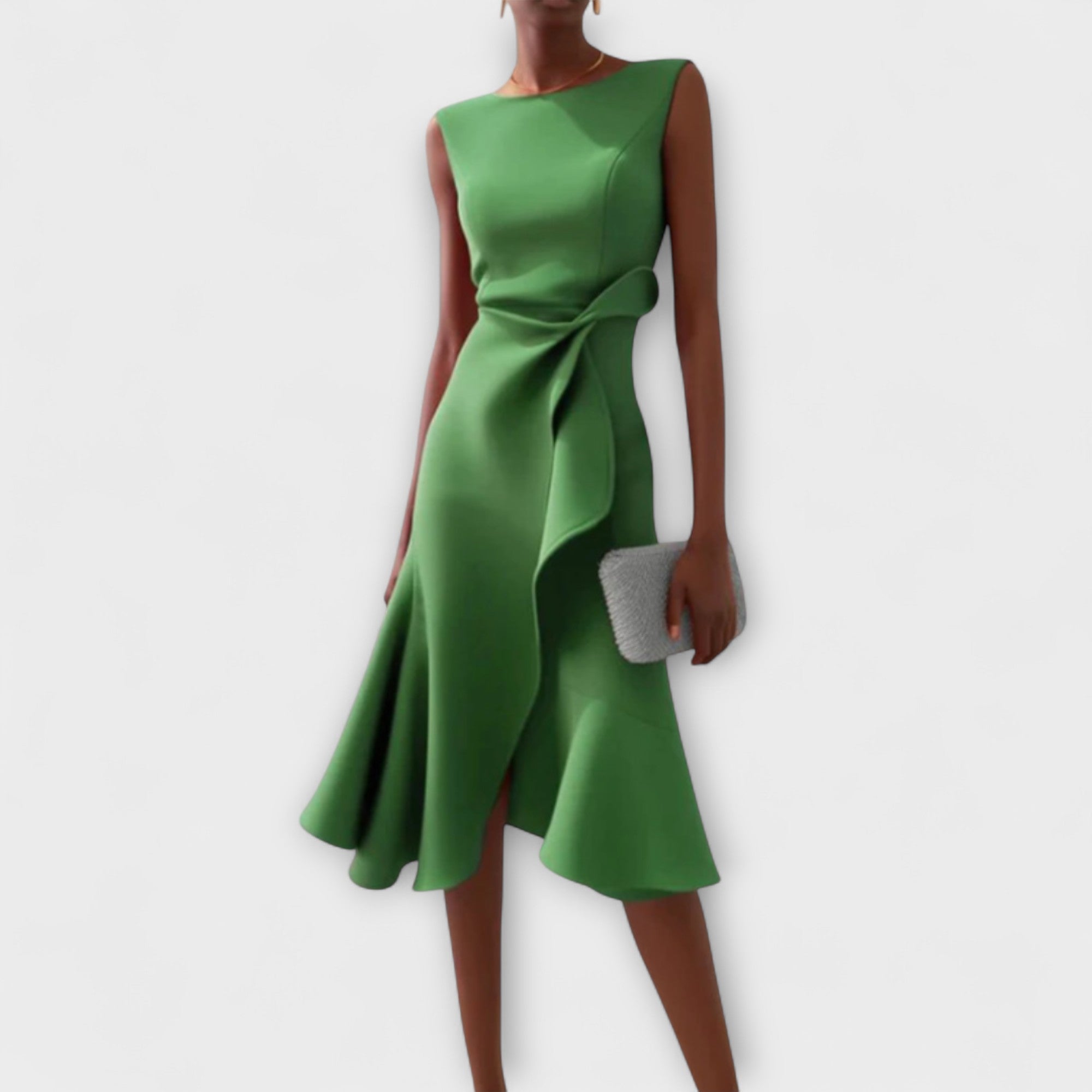 Sophie | Elegant Asymmetric Midi Wedding Guest Dress
