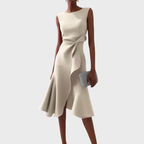 Sophie | Elegant Asymmetric Midi Wedding Guest Dress