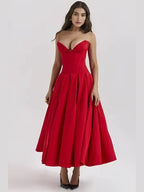 Sophie | Elegant Sculpted Bodice Wedding Guest Dress