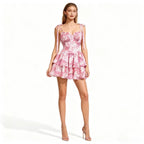 Sophie | Romantic Floral Tiered Summer Dress for Wedding Guests