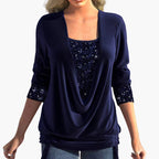 Sophie | Chic Draped Sequin Top for Women 2