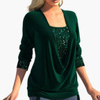 Sophie | Chic Draped Sequin Top for Women 3