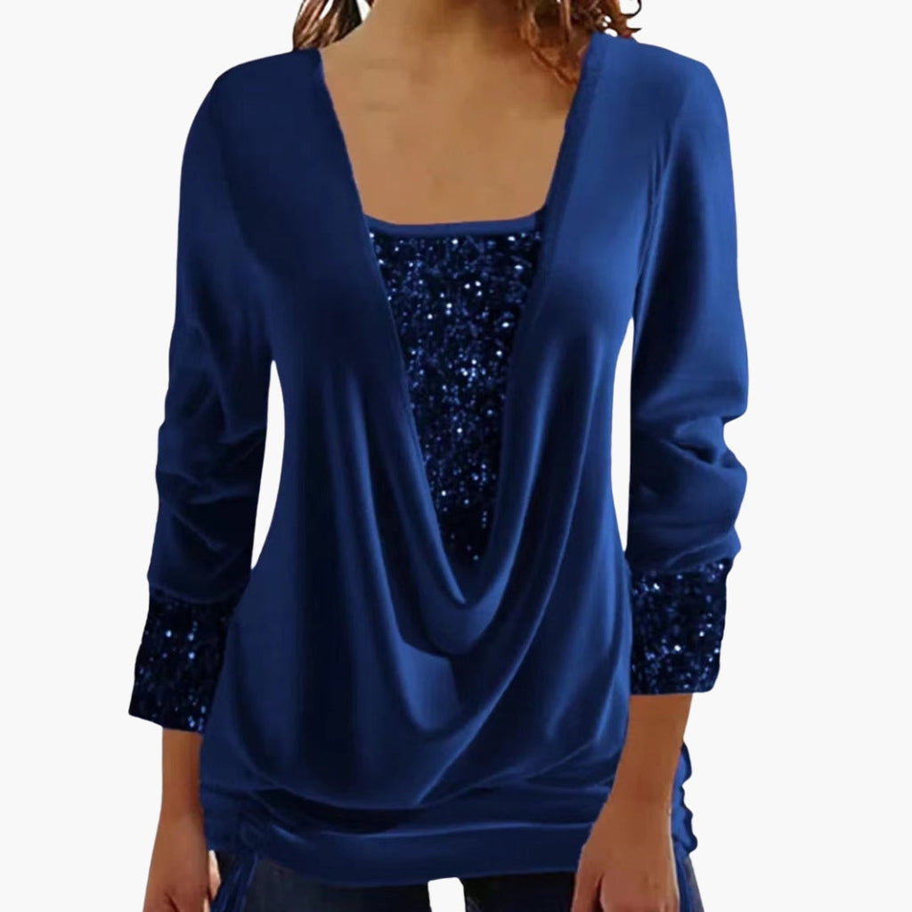 Sophie | Chic Draped Sequin Top for Women 7