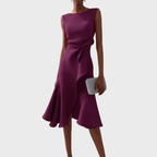 Sophie | Elegant Asymmetric Midi Wedding Guest Dress 6