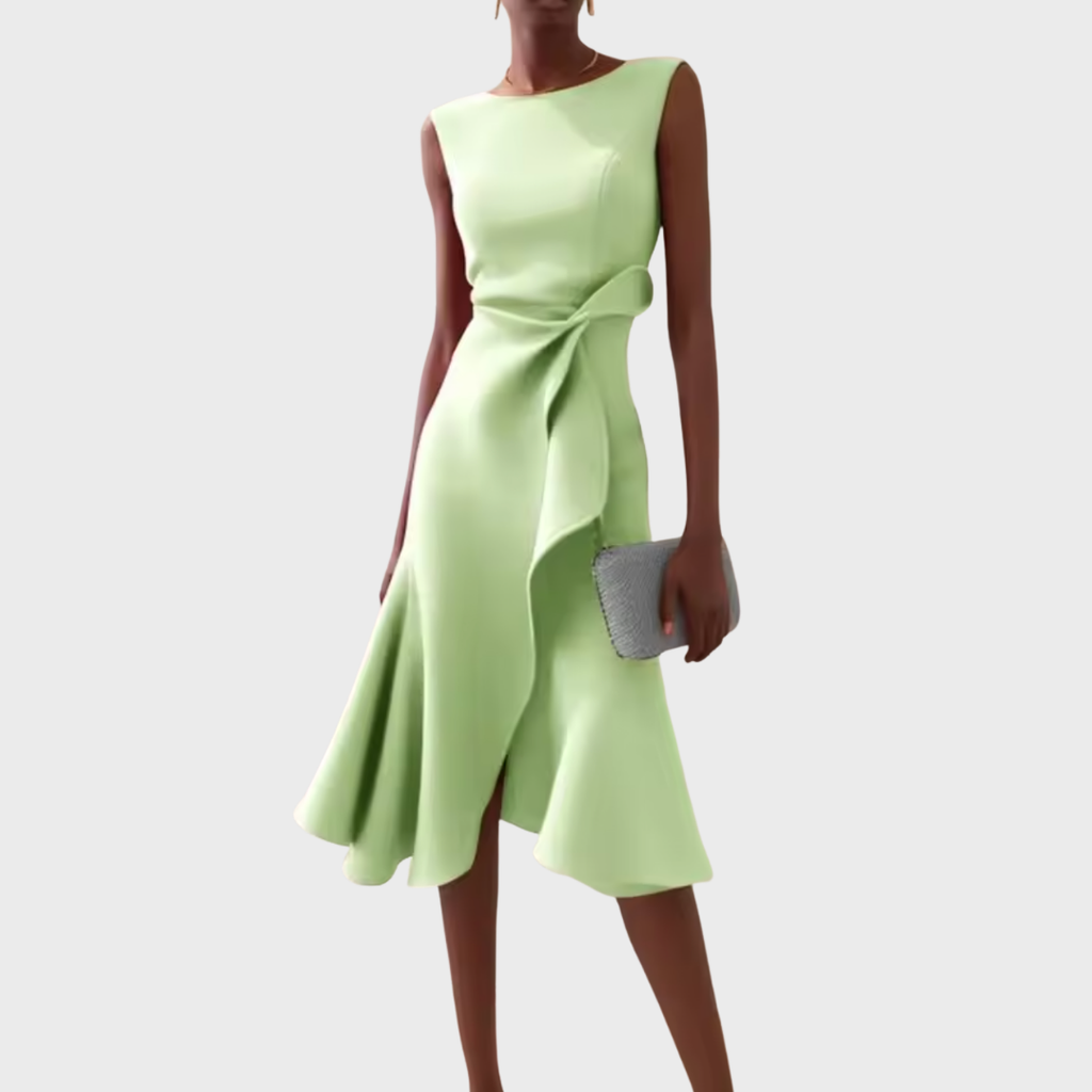 Sophie | Elegant Asymmetric Midi Wedding Guest Dress 7