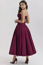Sophie | Elegant Sculpted Bodice Wedding Guest Dress 10