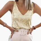 Sophie | Shimmering Stylish Sequin Top 0