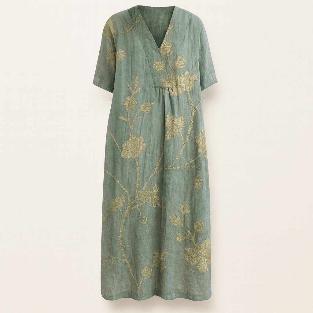 Summer Dress Women | Colour Block Stripe Print & V-Neck Midi Design