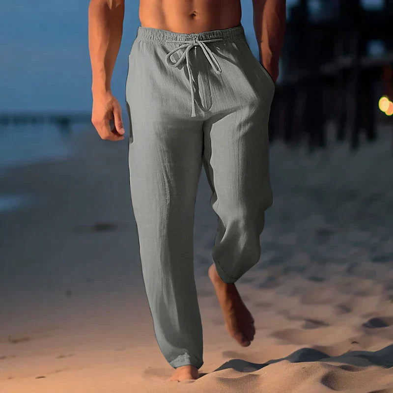 Summer Pants Men | Drawstring Waist & Relaxed Lightweight Casual Design