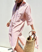 Summer Shirt Dress Women | Striped & Effortless Relaxed Comfort