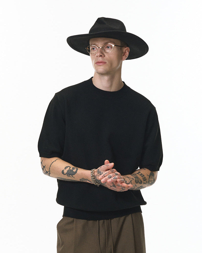 Soft Cozy Short Sleeve Knit T-Shirt – Lightweight 7
