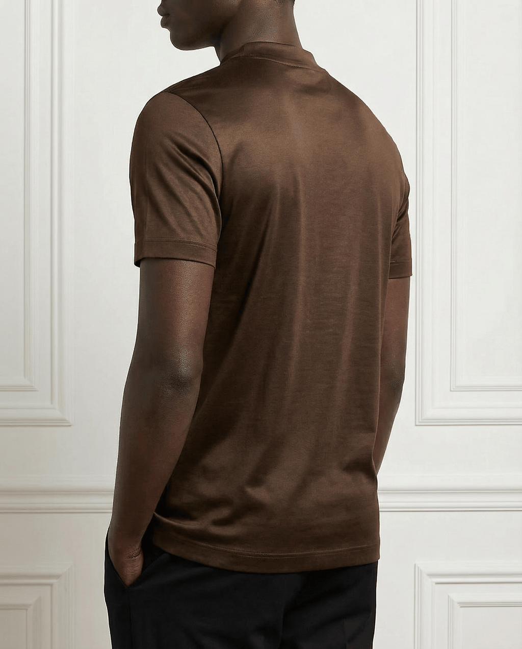 T Shirt Men's | Sleek Mock Neck & Luxury Finish