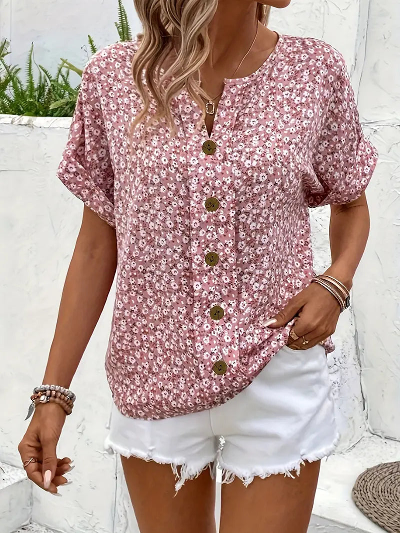 Top Women | Floral Button-Front & Relaxed Summer Everyday Style