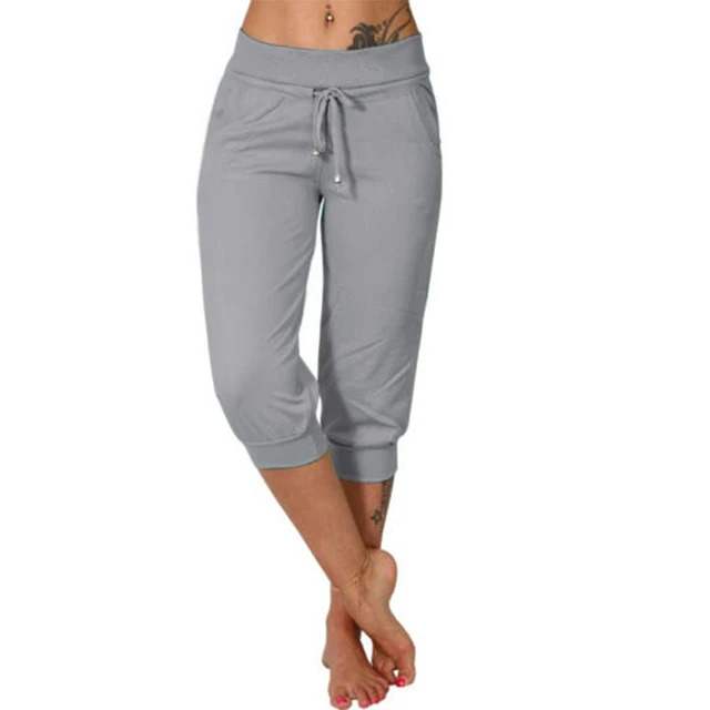Trousers Women | Cropped Drawstring & Relaxed Everyday Summer Comfort