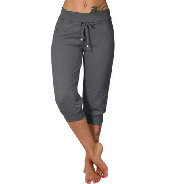 Trousers Women | Cropped Drawstring & Relaxed Everyday Summer Comfort