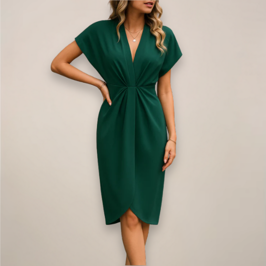 V Neck Wrap Dress Women | Twist Front & Sleek Sophisticated Style