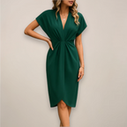 V Neck Wrap Dress Women | Twist Front & Sleek Sophisticated Style