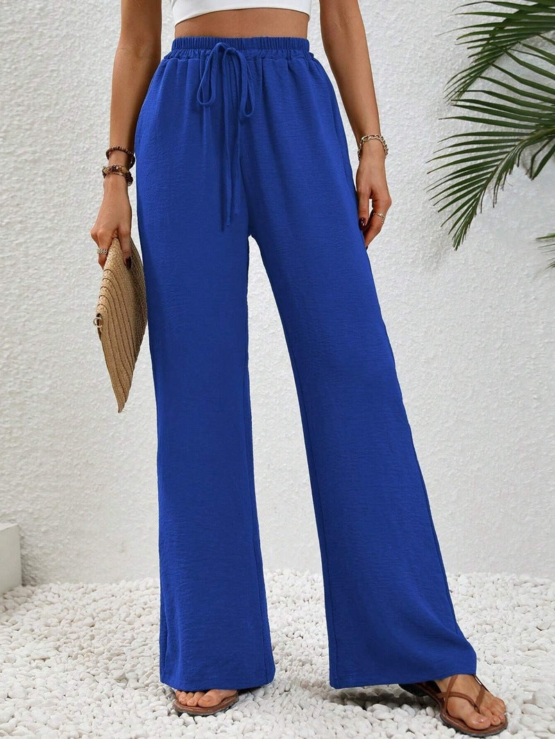 Wide Leg Drawstring Trousers Women's | Relaxed Fit & Effortless Summer Style
