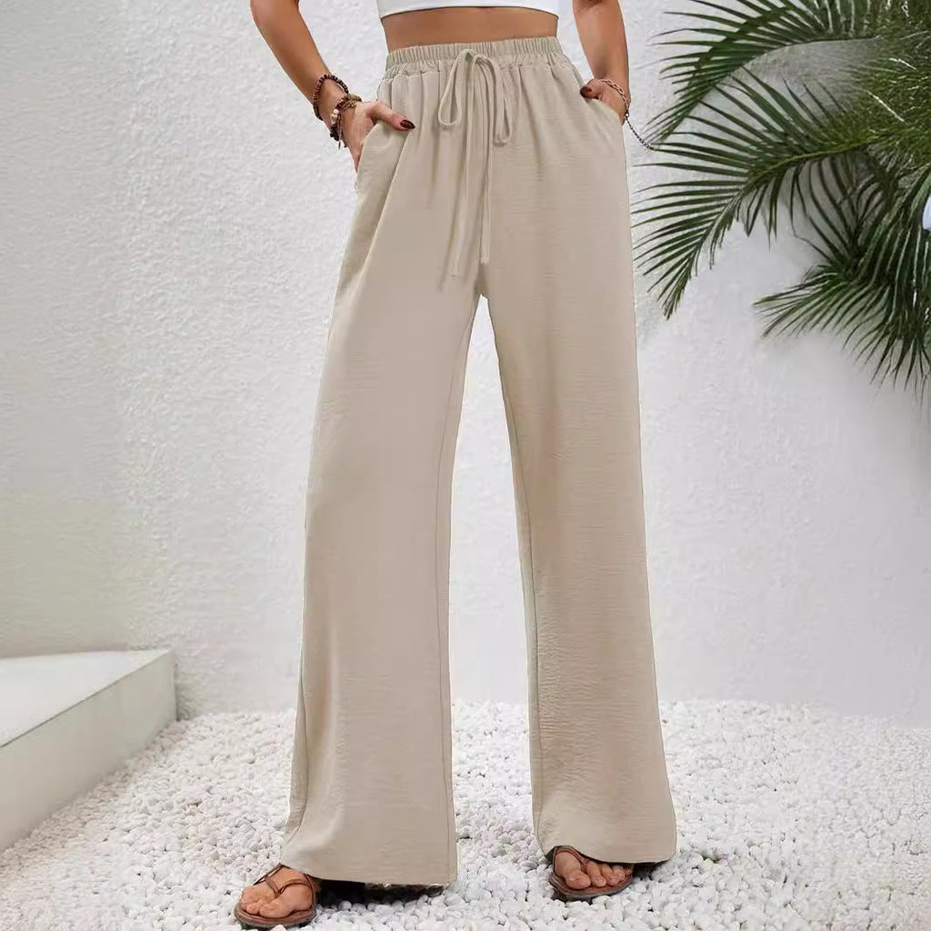 Wide Leg Drawstring Trousers Women's | Relaxed Fit & Effortless Summer Style