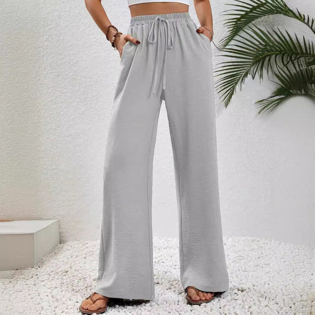 Wide Leg Drawstring Trousers Women's | Relaxed Fit & Effortless Summer Style