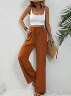 Wide Leg Drawstring Trousers Women's | Relaxed Fit & Effortless Summer Style