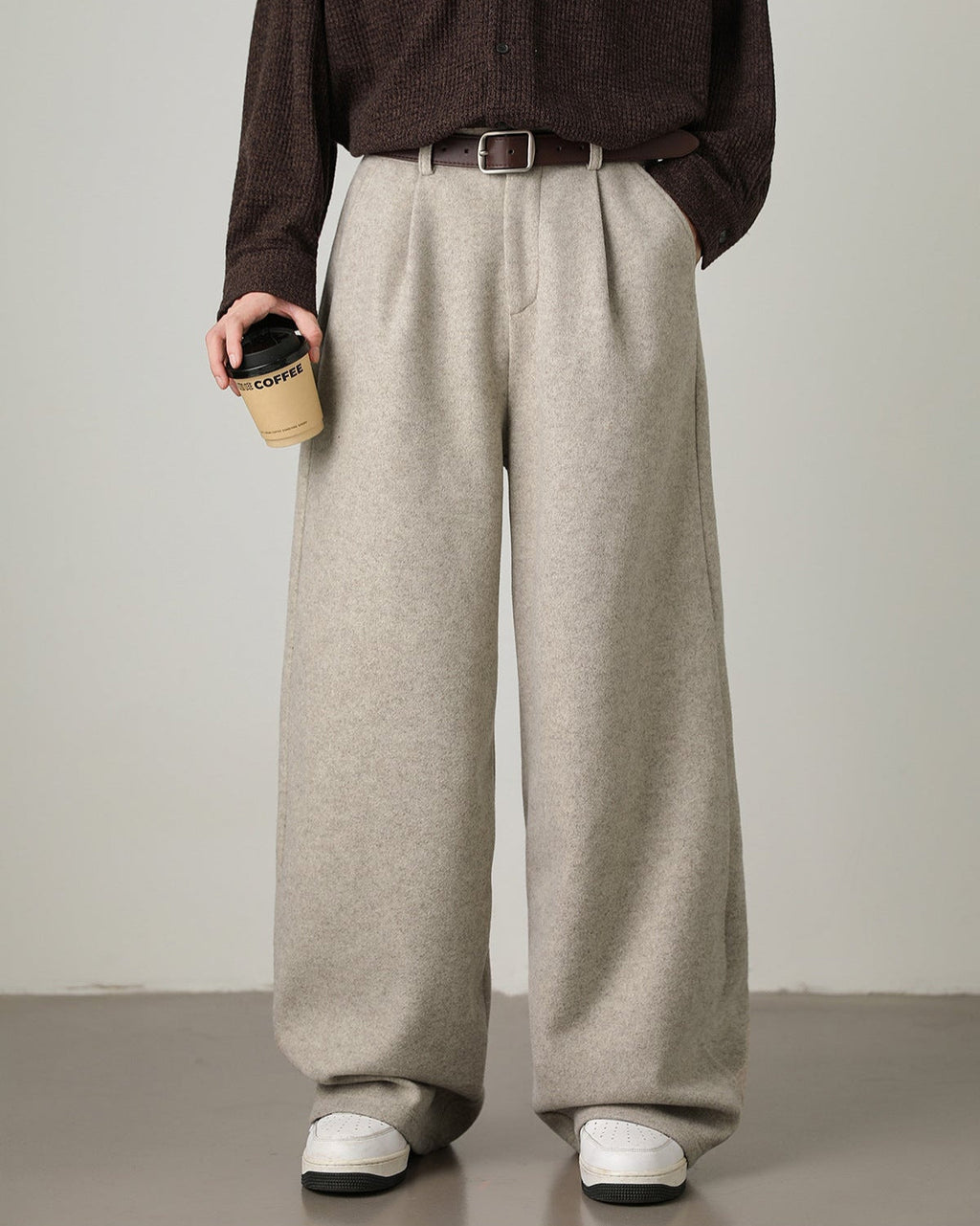 Wide Leg Trousers Men's | Relaxed Fit & Smart Casual Style