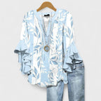 Women’s Blouse | V-Neck Ruffle Sleeve 1