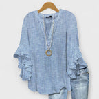 Women’s Blouse | V-Neck Ruffle Sleeve 2