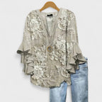 Women’s Blouse | V-Neck Ruffle Sleeve 7