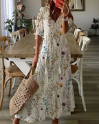 Women's Boho Dress | Tassel Tie Front Maxi 6