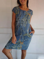 Summer Dress Women | Tropical Leaf Print & Relaxed Everyday Comfort