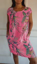 Summer Dress Women | Tropical Leaf Print & Relaxed Everyday Comfort