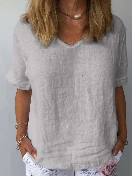 Women's Comfortable V-Neck Summer T-Shirt | Chic 1