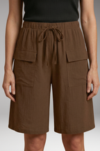 Women's Drawstring Shorts with Elastic Waistband and Soft-Touch Fabric 6