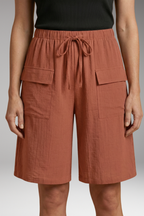 Women's Drawstring Shorts with Elastic Waistband and Soft-Touch Fabric 7